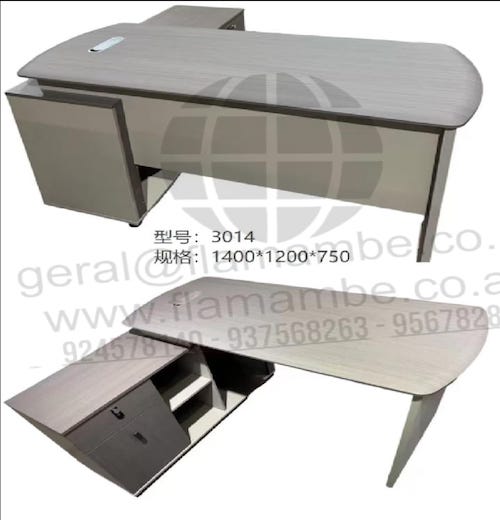 Mesa de Escritório com Armário Lateral